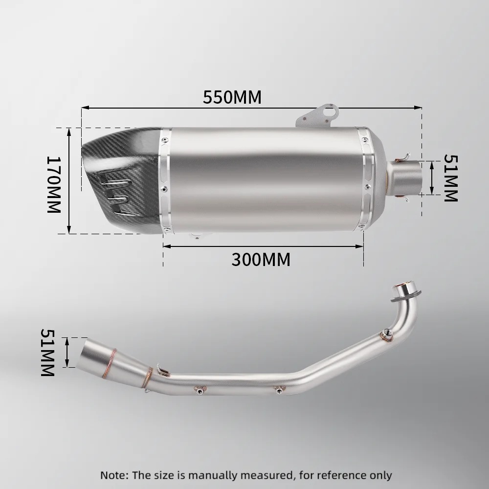 Original VS400 Motorcycle Exhaust Pipe with Double Outlet Quality Readjustment for Xciting Side New Condition